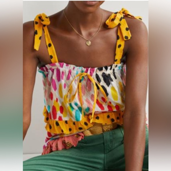 Anthropologie Conditions Apply Tie Strap Multicolored Cami - Picture 2 of 4